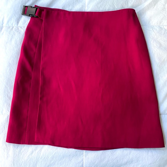 WALES BONNER Wrap Mini Skirt - sz 40 - Fuchsia - Picture 2 of 8